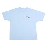 HANES Mens Blue XL T-Shirt Short Sleeve Crew Neck Brand Logo Casual Cotton Blend