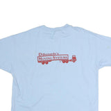 HANES Mens Blue XL T-Shirt Short Sleeve Crew Neck Brand Logo Casual Cotton Blend