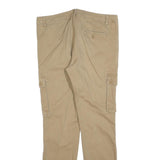 PIER ONE Mens Cotton Blend Beige Slim Cargo Trousers W34 L32 Casual Zip Closure