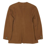 SERGIO D'ANDREA Womens Brown Wool Blend Classic Jacket M Button Plain Elegant