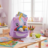 Anypack 3D Purple Unicorn Kids School Backpack Cute Cartoon Animal Style Children Toddler Plush Bag Perfect Accessories For Boys and Girls