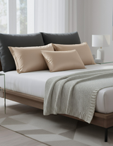 ANYHOUZ Pillowcase 50x75cm Gold Pure Real Silk For Comfortable And Relaxing Home Bed