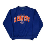 Boise State Broncos Old Varsity Brand College Sweatshirt - Medium Blue Cotton