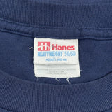 1980s Michigan City Hanes Graphic T-Shirt - Large Navy Cotton Blend