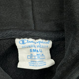 Vintage Champion Hoodie - Small Black Cotton
