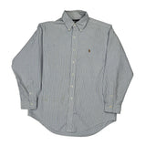 Ralph Lauren Striped Shirt - Large Blue Cotton