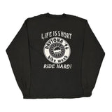 Vintage Daytona '96 Bike Week Fruit Of The Loom Single Stitch Long Sleeve T-Shirt - XL Black Cotton Blend