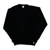 Russell Athletic Sweatshirt - Large Black Cotton Blend