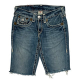 True Religion Denim Shorts - 32W 11L Blue Denim