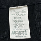 Carhartt Carpenter Trousers - 34W 34L Black Cotton