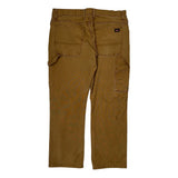 Dickies Carpenter Trousers - 34W 30L Brown Cotton Blend