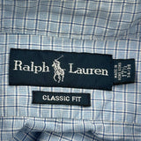 Ralph Lauren Checked Shirt - XL Blue Cotton
