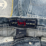 Age 10 Phat Farm Graphic Denim Shorts - Medium Blue Cotton