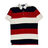 Polo Golf Polo By Ralph Lauren Striped Polo Shirt - Medium Navy Cotton