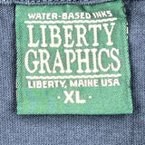 Single Stitch Maine Liberty Graphic T-Shirt - XL Blue Cotton