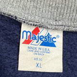 New York Yankees Majestic College Varsity Jacket - XL Gray Cotton Blend