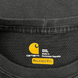 Carhartt Long Sleeve T-Shirt - 2XL Black Cotton