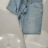 Wrangler Denim Shorts - 34W 10L Light Wash Denim