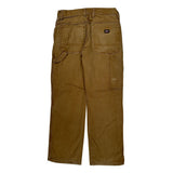 Dickies Carpenter Pants - 28W 29L Brown Cotton
