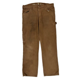Dickies Carpenter Trousers - 36W 30L Brown Cotton