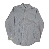 Ralph Lauren Striped Shirt - Large Blue Cotton
