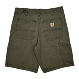 Carhartt Carpenter Shorts - 34W 9L Green Cotton