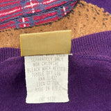 Teddy Bear Northwest Blue Single Stitch T-Shirt - Large Purple Cotton