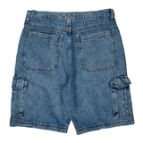 Wrangler Cargo Shorts - 33W 9L Blue Cotton