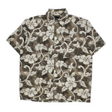 Extreme Gear Floral Hawaiian Shirt - Large Brown Polyester