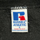 90'S Blank Made In USA Russell Athletic Sweatshirt - Large Black Cotton Blend