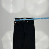 Levis Flared Jeans - 26W UK 6 Black Cotton