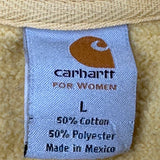 Carhartt Hoodie - Large Yellow Cotton Blend