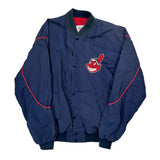 Cleveland Indians Starter Mlb Baseball Jacket - XL Navy Polyester