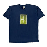 Nike Graphic T-Shirt - Large Blue Cotton