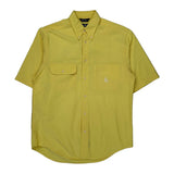 Nautica Short Sleeve Shirt - Small Yellow Cotton