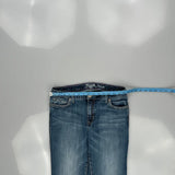 Rock 47 Boot Cut Jeans - 31W UK 10 Blue Cotton Blend