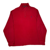 Polo By Ralph Lauren 1/4 Zip - 2XL Red Cotton