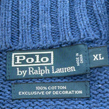 Polo By Ralph Lauren 1/4 Zip - XL Blue Cotton