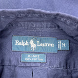 Blake Ralph Lauren Short Sleeve Shirt - Medium Navy Cotton