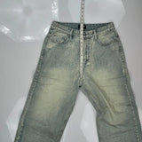 Unbranded Wide Leg Jeans - 32W 29L Acid Wash Denim