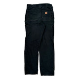 Carhartt Double Knee Carpenter Pants - 31W 30L Black Cotton