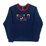 Age 10-12 Polo By Ralph Lauren Spellout Sweatshirt - Medium Blue Cotton