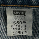 550 Levis Jeans - 33W UK 16 Blue Cotton