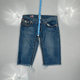 True Religion Denim Shorts - 32W 12L Blue Denim