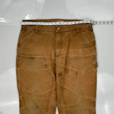 Carhartt Double Knee Carpenter Pants - 36W 32L Brown Cotton