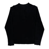 Tommy Hilfiger Henley Long Sleeve T-Shirt - Medium Black Cotton