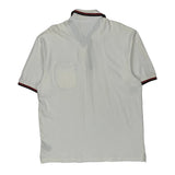 Tommy Hilfiger Striped Polo Shirt - XL White Cotton
