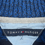 Age 10-11 Tommy Hilfiger 1/4 Zip - Medium Blue Cotton Blend