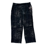 Motorcycle Harley Davidson Graphic Joggers - Large Black Cotton