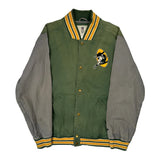 Nfl Vintage Collection Reebok Varsity Jacket - Large Green Cotton
